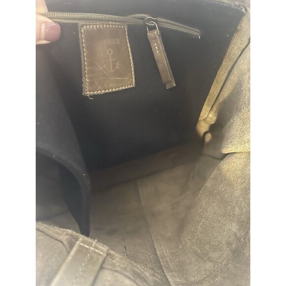 Harbour 2nd Lotte Leather Tote Anchor Studded Shoulder Bag Distressed - Picture 10 of 13